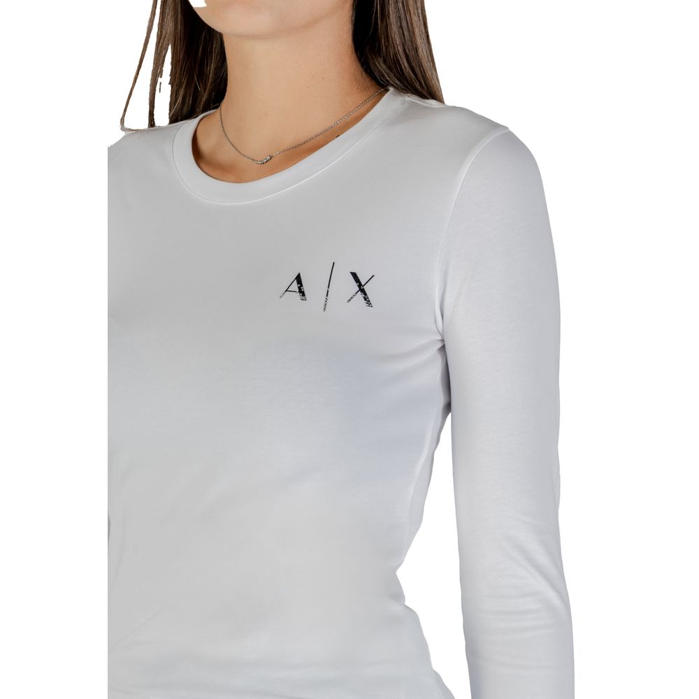 Armani Exchange White Cotton T-Shirt Armani Exchange
