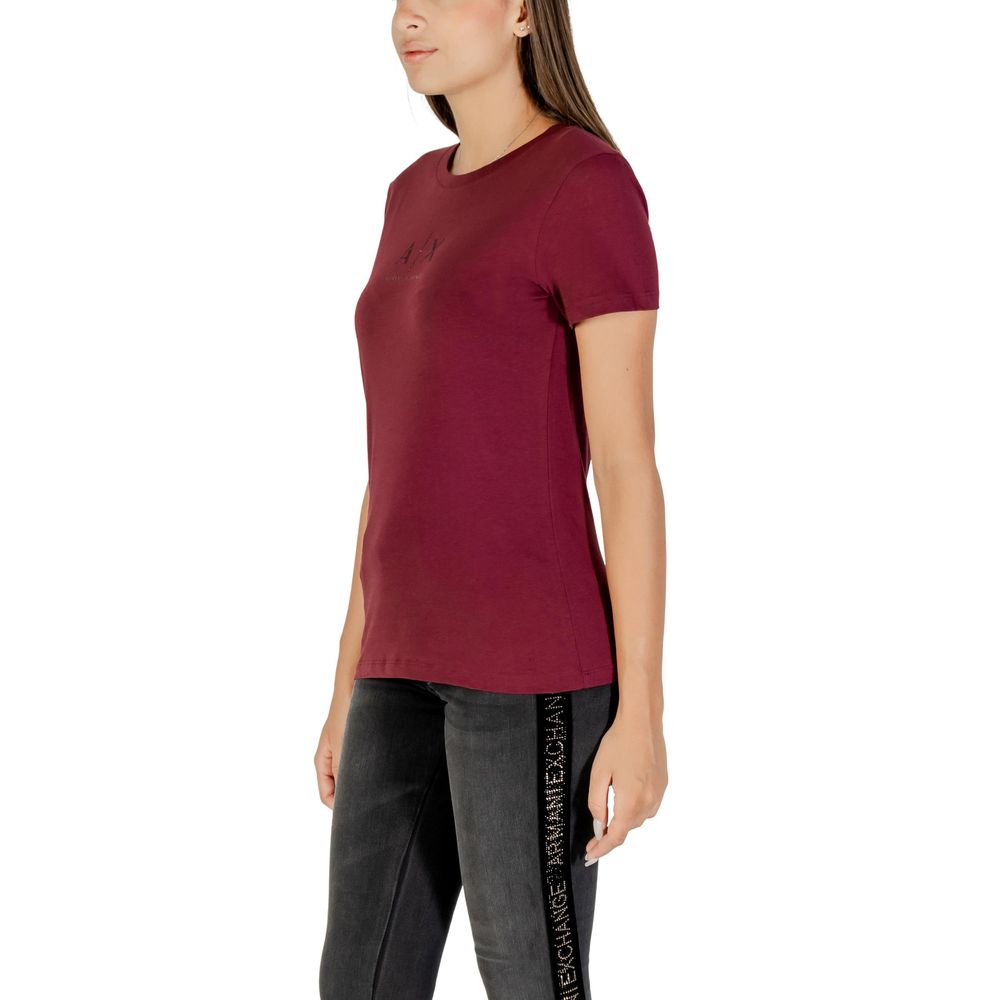 Armani Exchange Bordeaux Cotton T-Shirt Armani Exchange