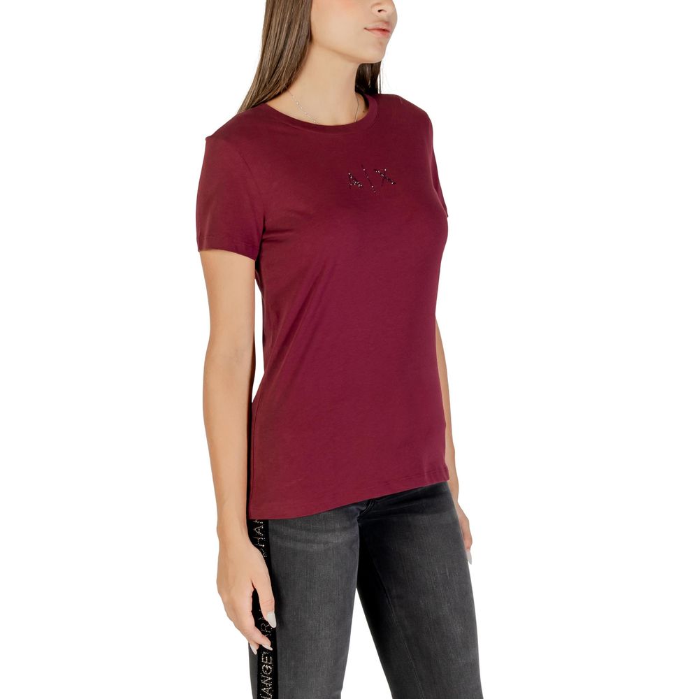 Armani Exchange Bordeaux Cotton T-Shirt Armani Exchange