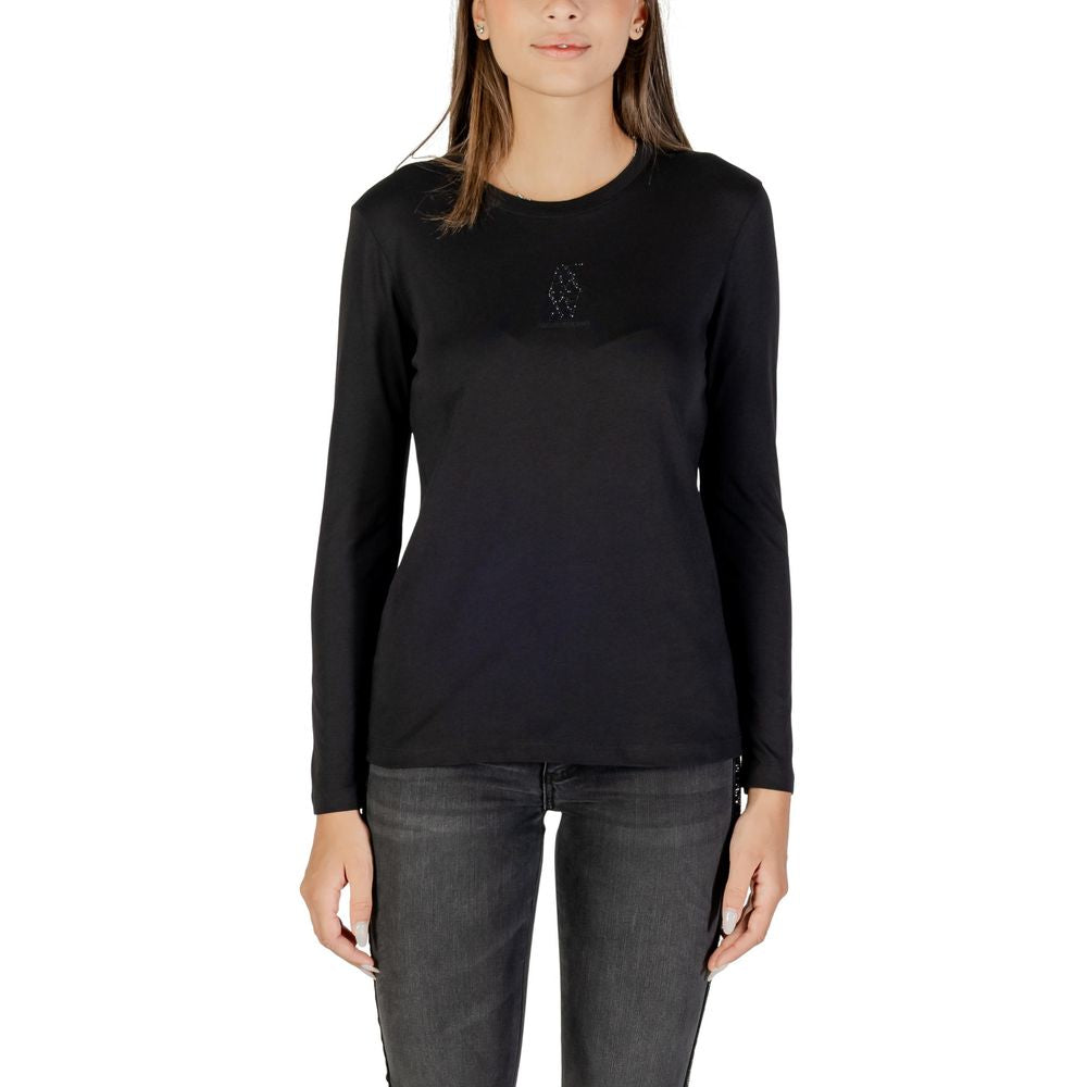 Armani Exchange Black Cotton Long Sleeve T-Shirt Armani Exchange