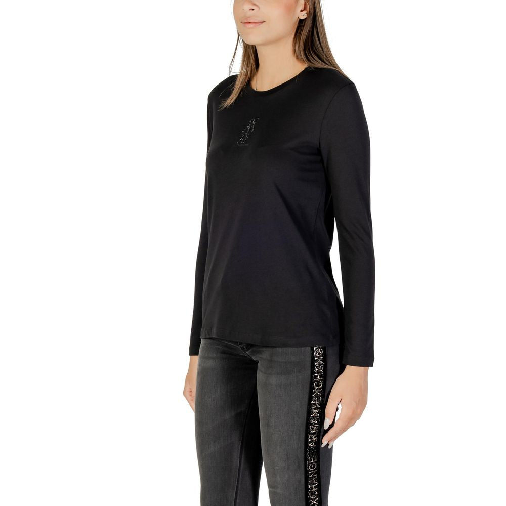 Armani Exchange Black Cotton Long Sleeve T-Shirt Armani Exchange