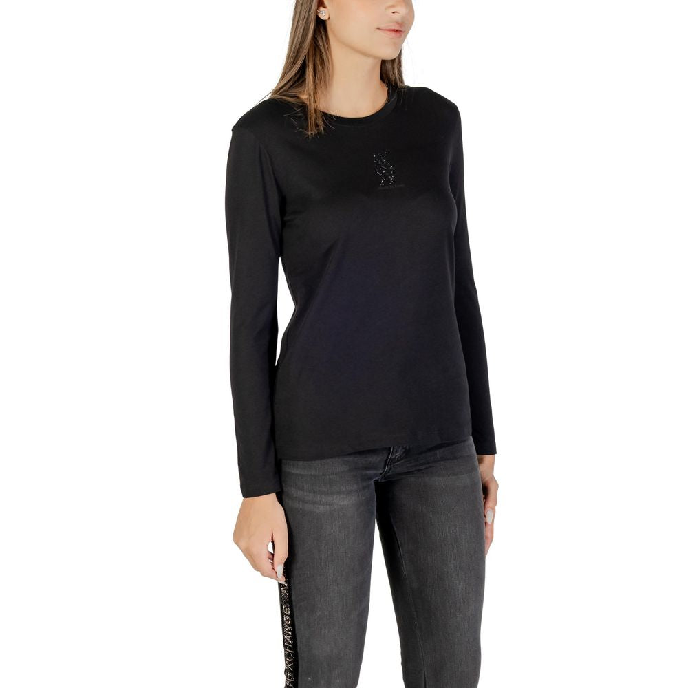 Armani Exchange Black Cotton Long Sleeve T-Shirt Armani Exchange