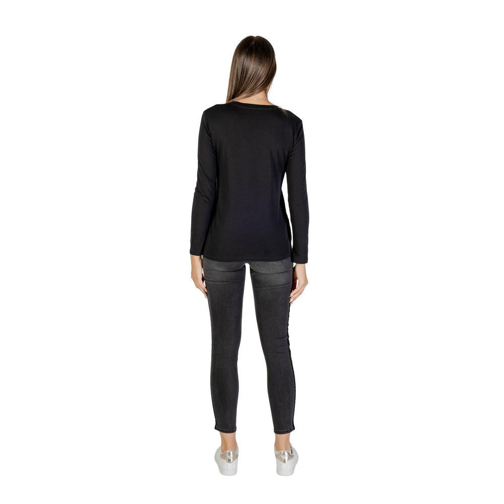Armani Exchange Black Cotton Long Sleeve T-Shirt Armani Exchange