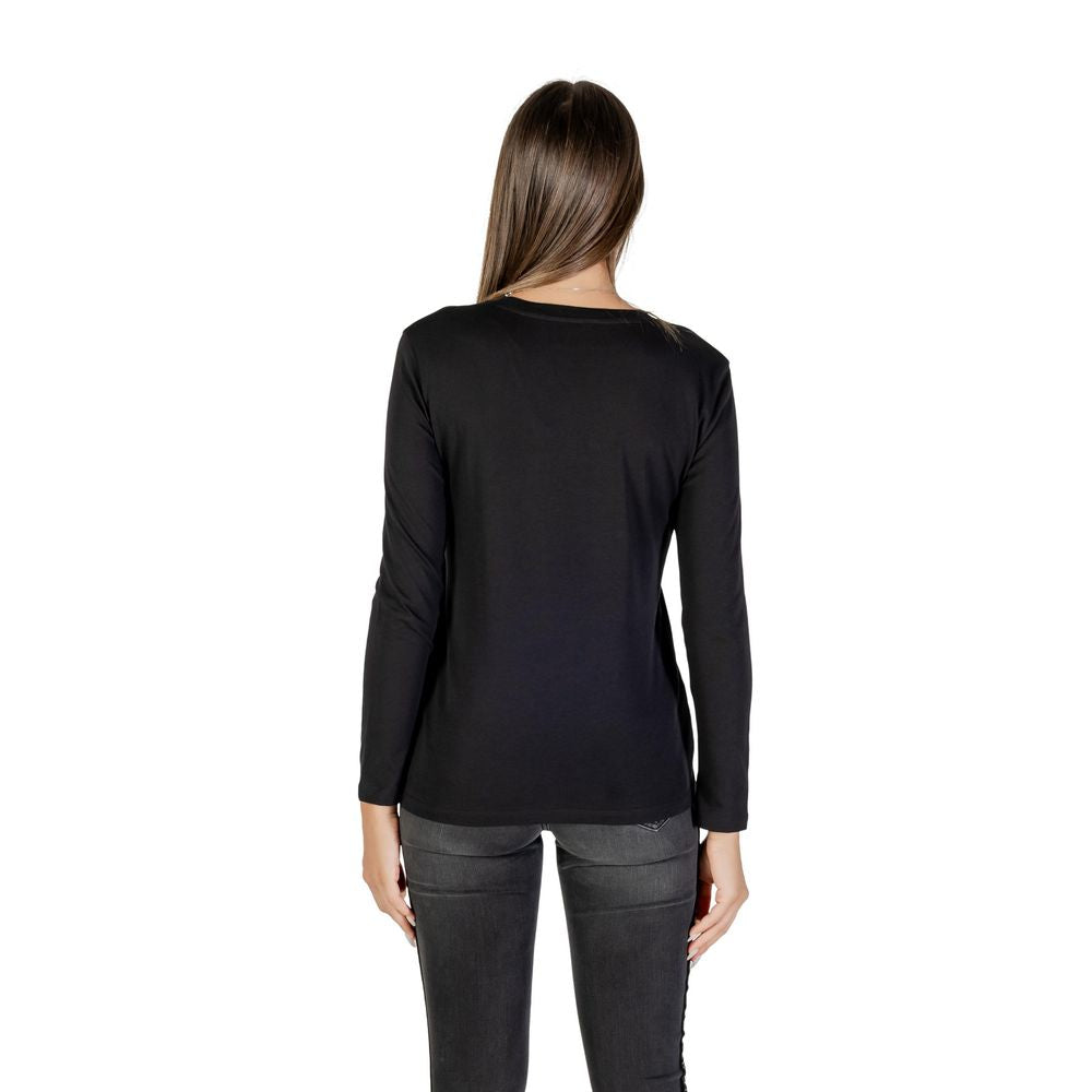 Armani Exchange Black Cotton Long Sleeve T-Shirt Armani Exchange