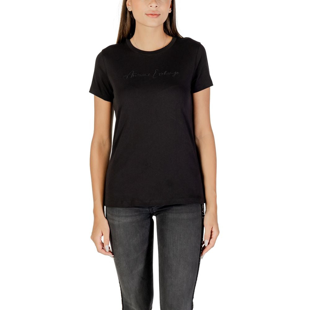 Armani Exchange Black Cotton T-Shirt Armani Exchange