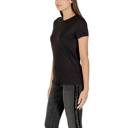 Armani Exchange Black Cotton T-Shirt Armani Exchange