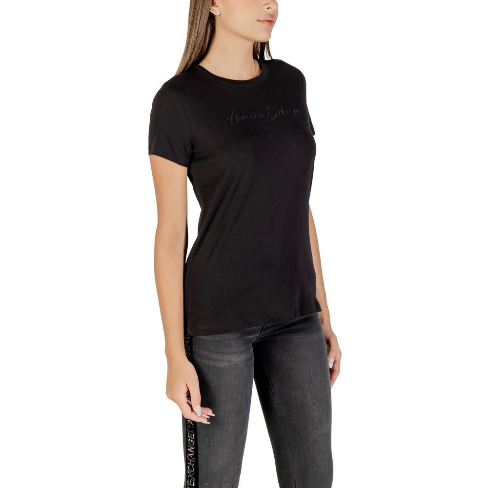 Armani Exchange Black Cotton T-Shirt Armani Exchange