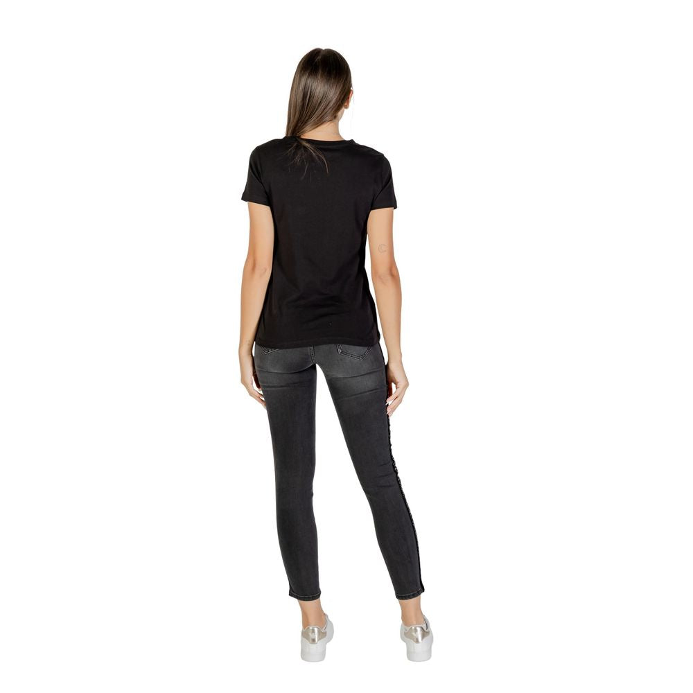 Armani Exchange Black Cotton T-Shirt Armani Exchange