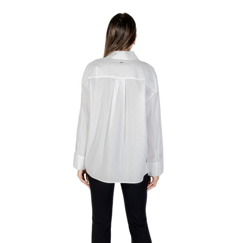 Armani Exchange White Cotton Blouse Armani Exchange