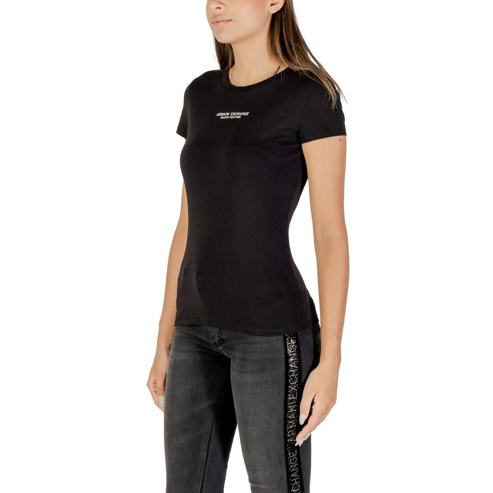 Armani Exchange Black Cotton T-Shirt Armani Exchange