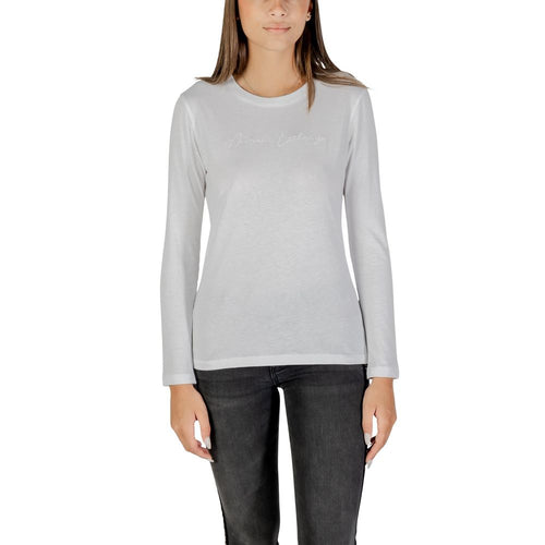 Armani Exchange White Cotton Long Sleeve T-Shirt Armani Exchange