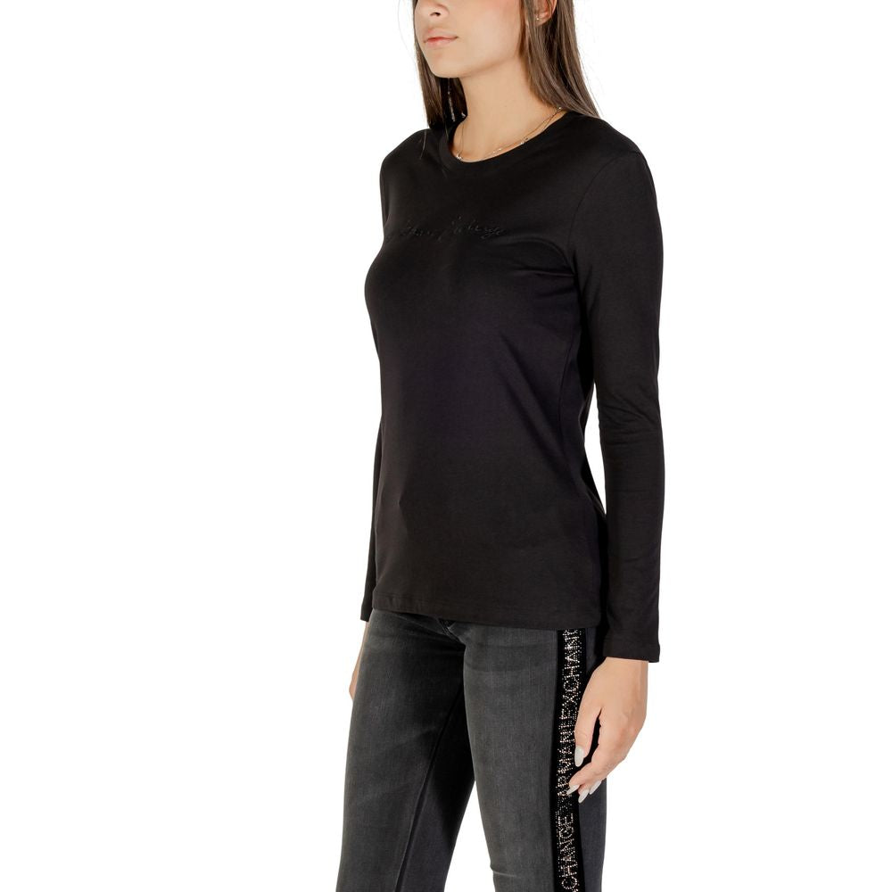 Armani Exchange Black Cotton Long Sleeve T-Shirt Armani Exchange