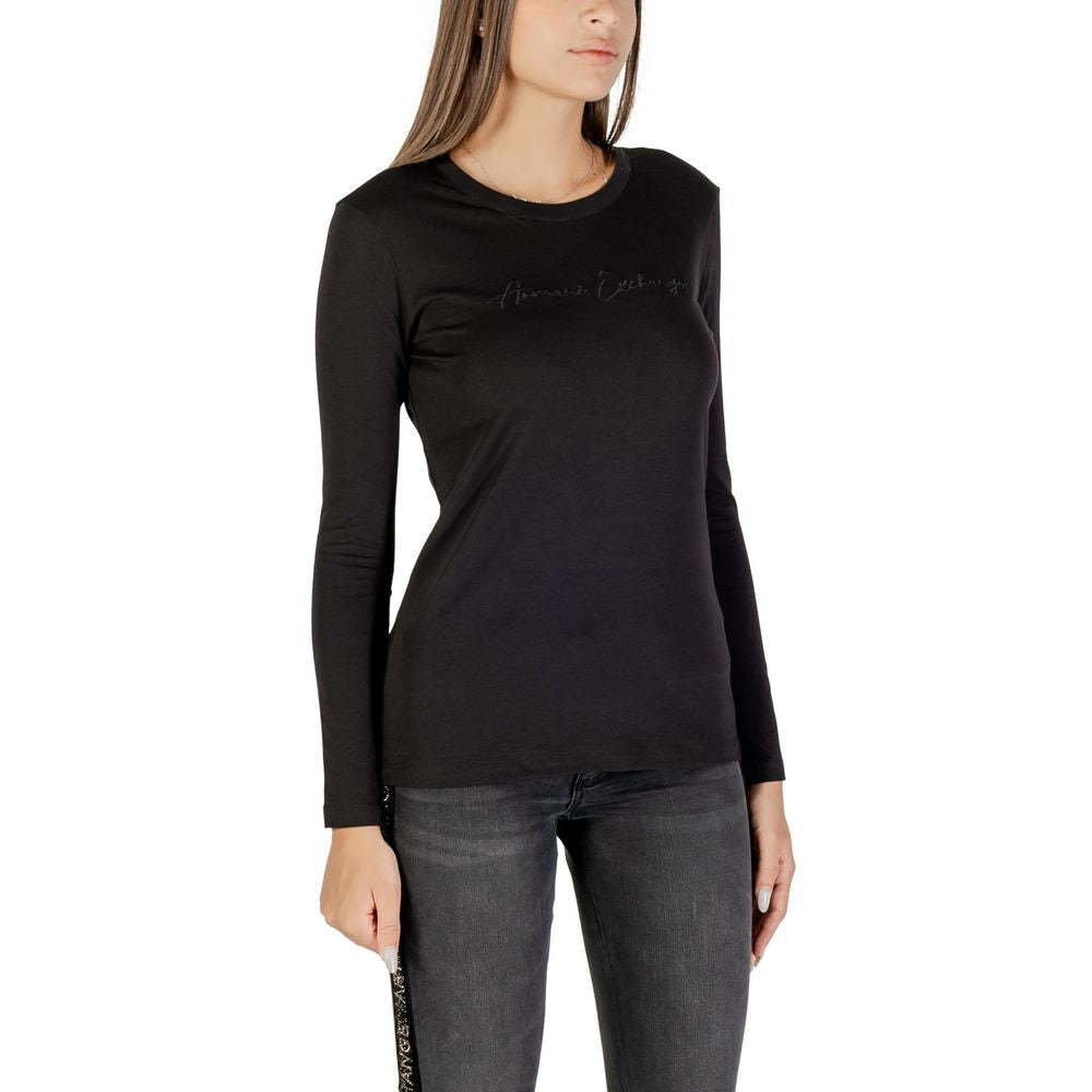Armani Exchange Black Cotton Long Sleeve T-Shirt Armani Exchange