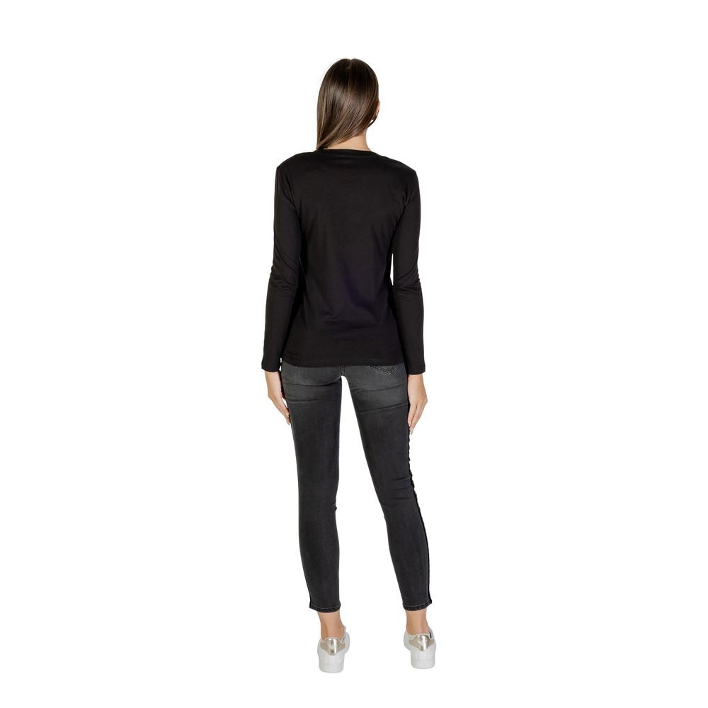 Armani Exchange Black Cotton Long Sleeve T-Shirt Armani Exchange