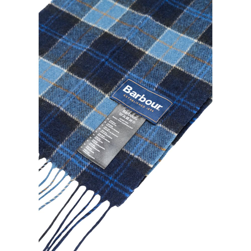 Barbour Blue Wool Scarf Barbour