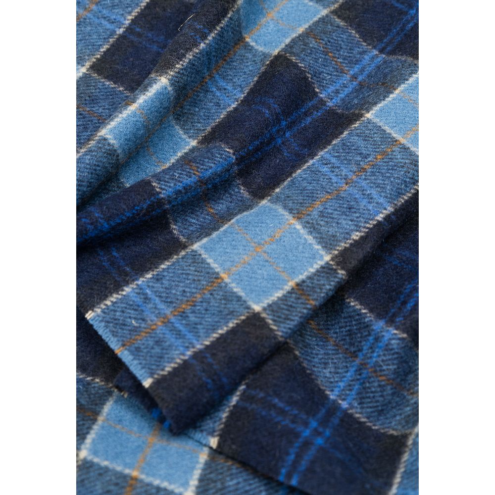 Barbour Blue Wool Scarf Barbour