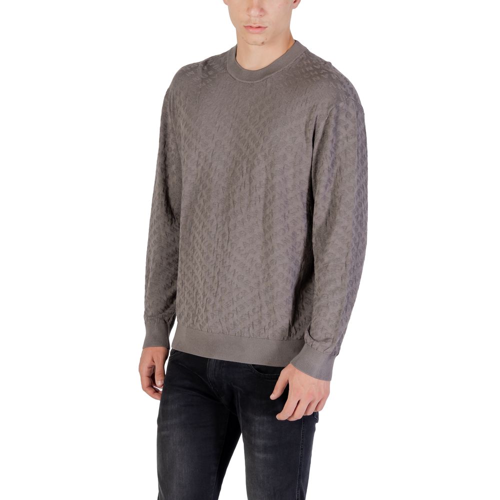 Armani Exchange Gray Polyamide Sweatshirt Armani Exchange
