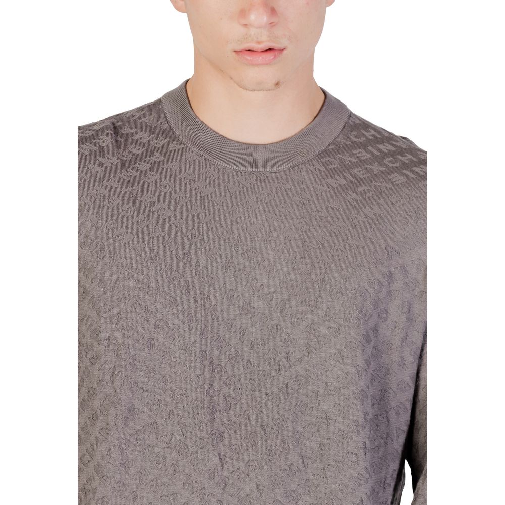Armani Exchange Gray Polyamide Sweatshirt Armani Exchange