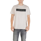 Armani Exchange Beige Cotton T-Shirt Armani Exchange
