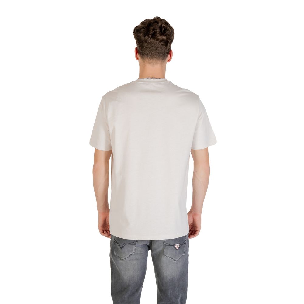 Armani Exchange Beige Cotton T-Shirt Armani Exchange