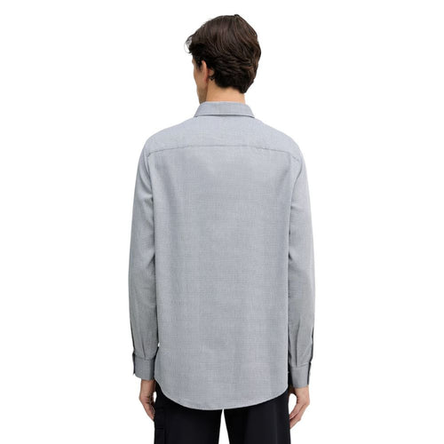 Armani Exchange Black And White Cotton Dress Shirt Armani Exchange
