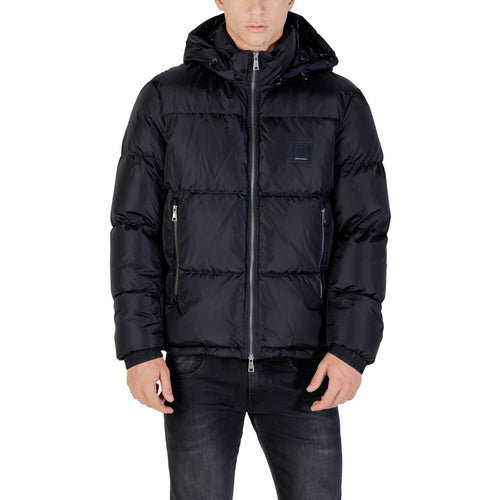 Armani Exchange Blue Polyamide Coat Armani Exchange