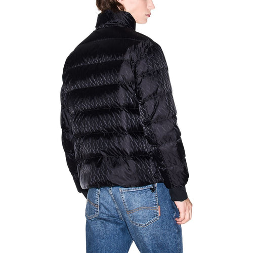 Armani Exchange Black Polyamide Coat Armani Exchange