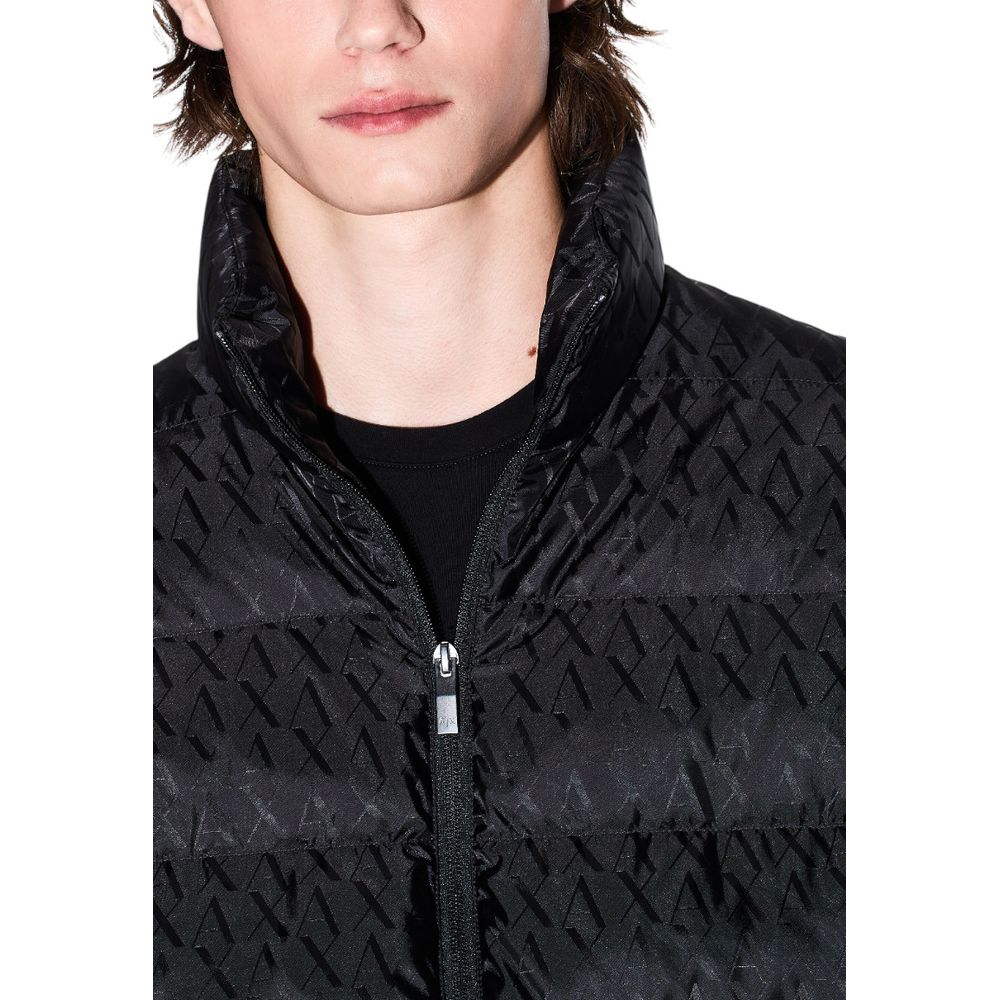 Armani Exchange Black Polyamide Coat Armani Exchange