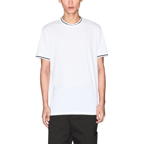 Armani Exchange White Cotton T-Shirt Armani Exchange