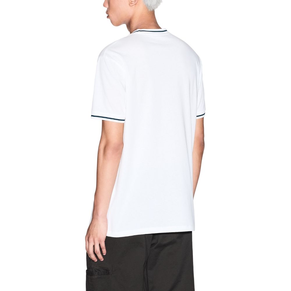 Armani Exchange White Cotton T-Shirt Armani Exchange