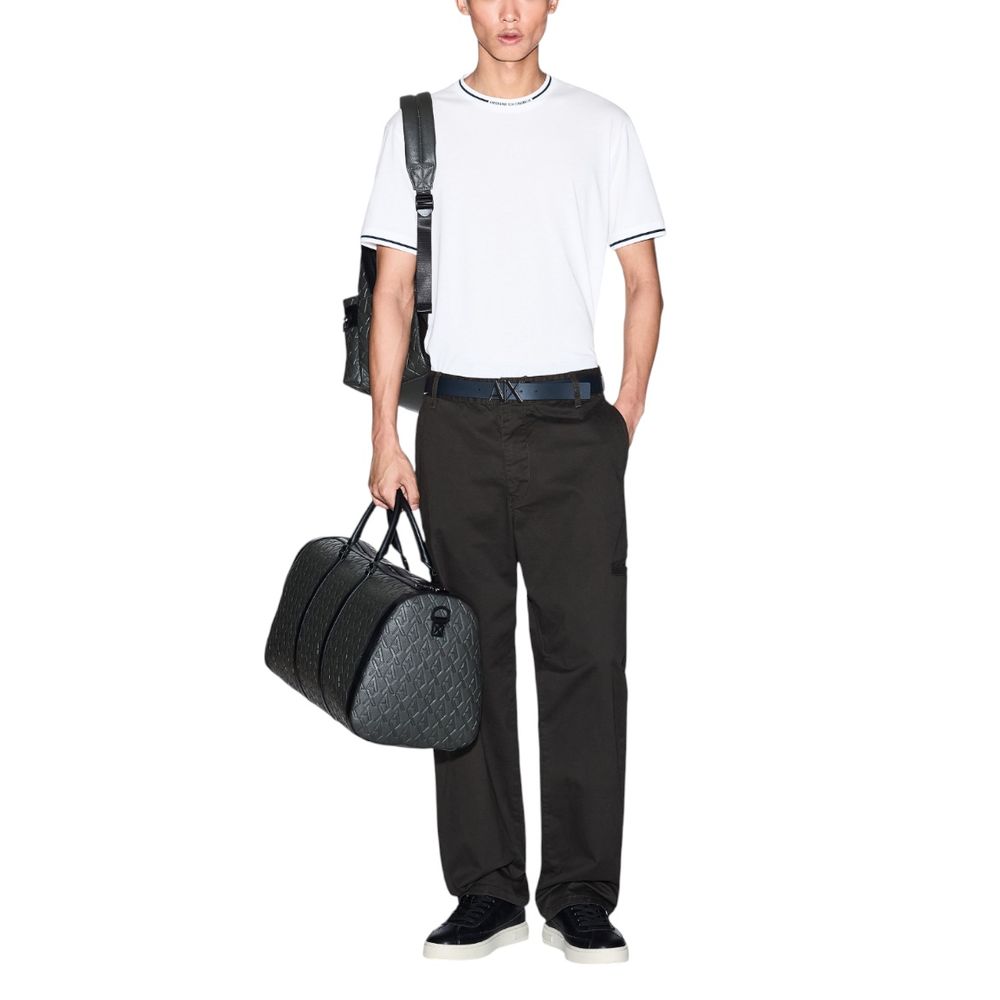Armani Exchange White Cotton T-Shirt Armani Exchange