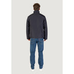 Armani Exchange Blue Polyester Full-Length Jacket Armani Exchange