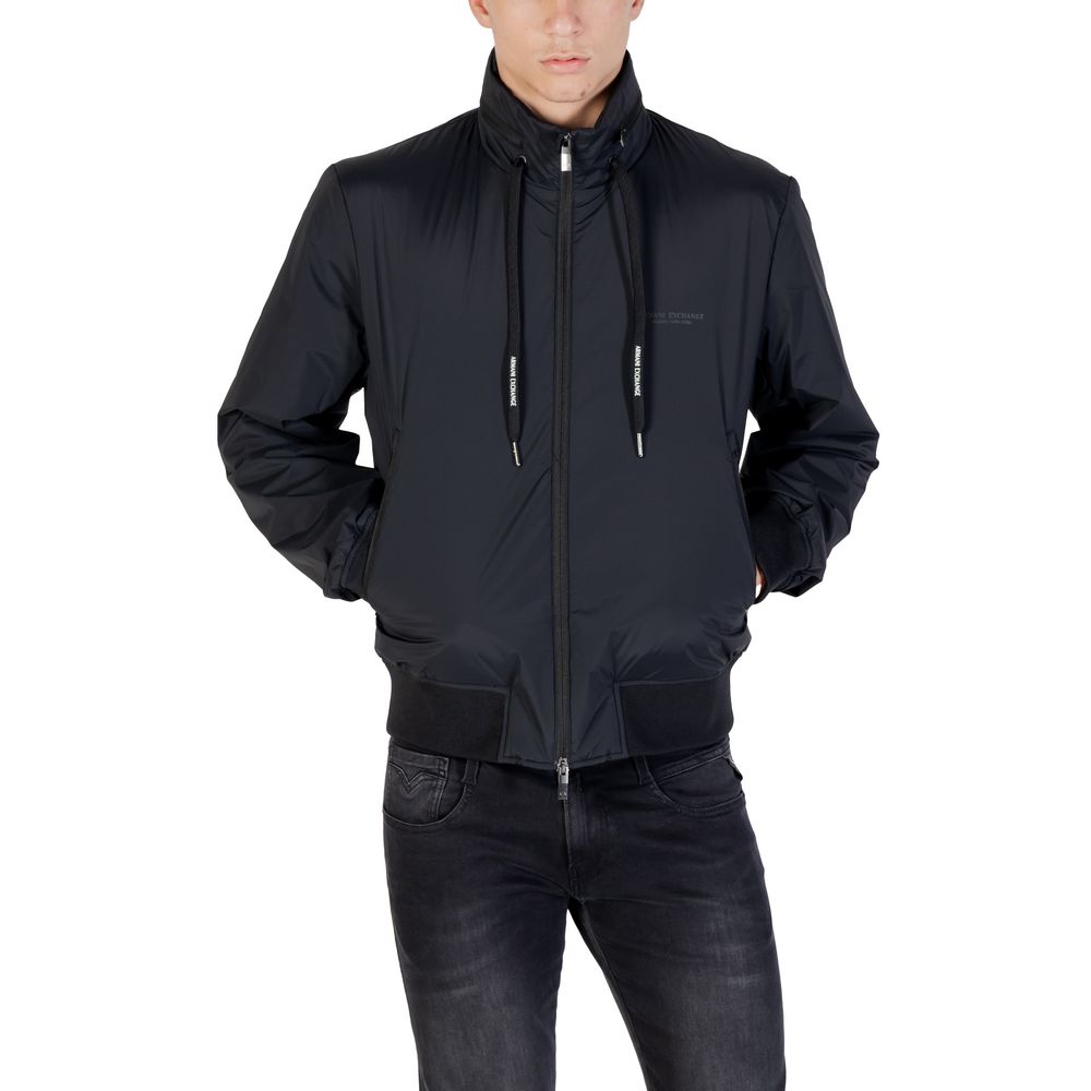 Armani Exchange Black Polyamide Bomber Armani Exchange