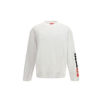 Diesel White Cotton Sweatshirt Diesel