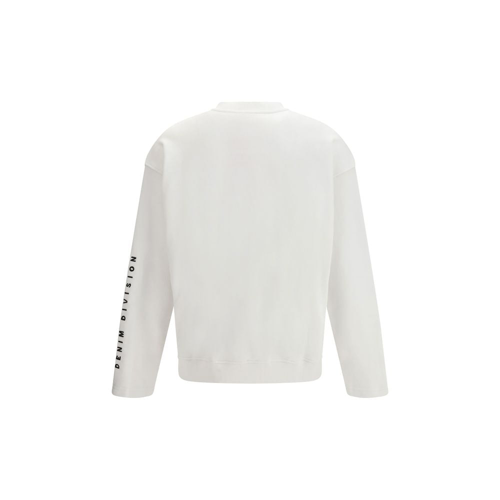 Diesel White Cotton Sweatshirt Diesel