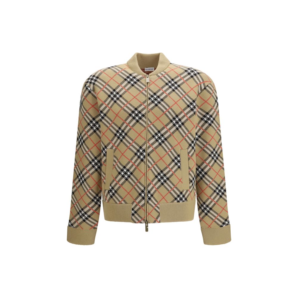 Burberry Beige Wool Bomber Burberry