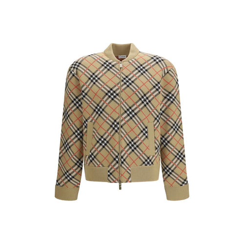 Burberry Beige Wool Bomber Burberry