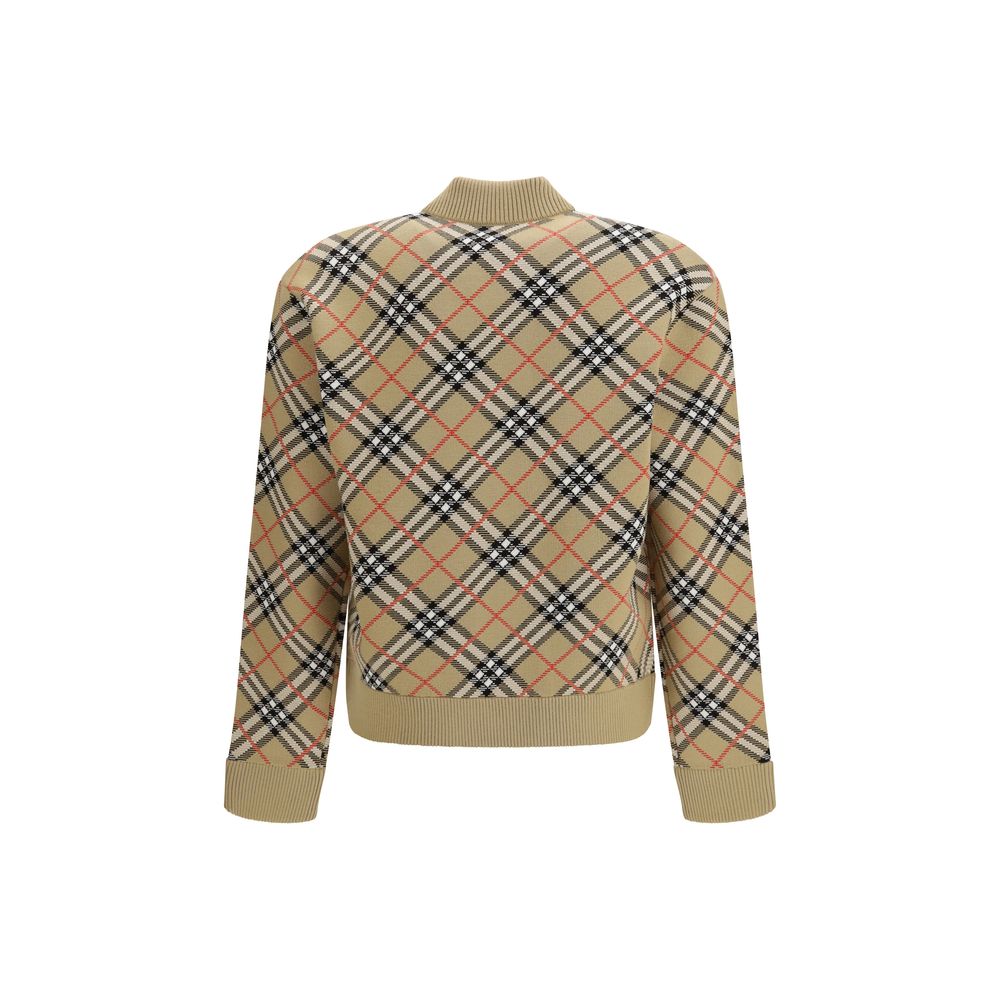 Burberry Beige Wool Bomber Burberry