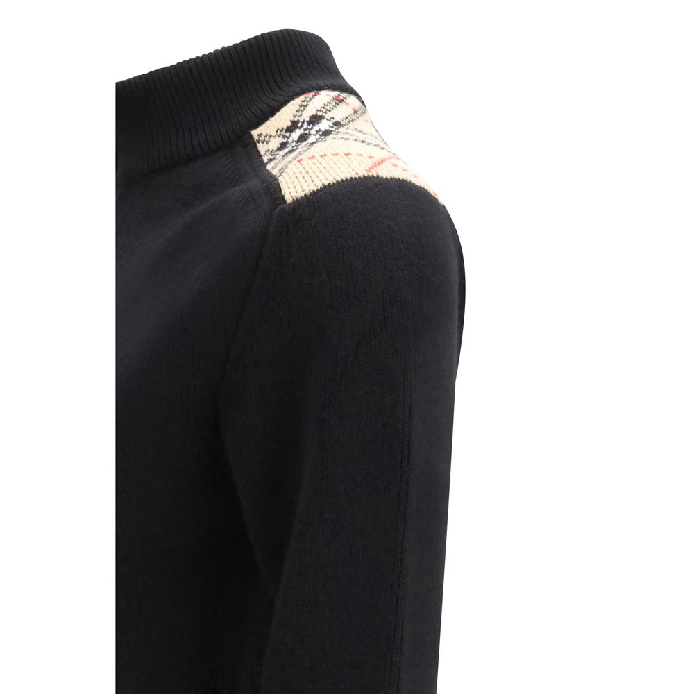 Burberry Black Wool Cardigan Burberry