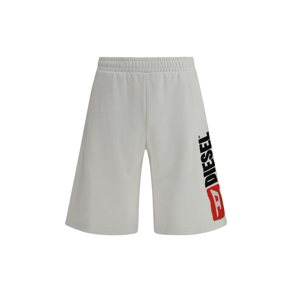 Diesel White Cotton Bermuda Shorts Diesel
