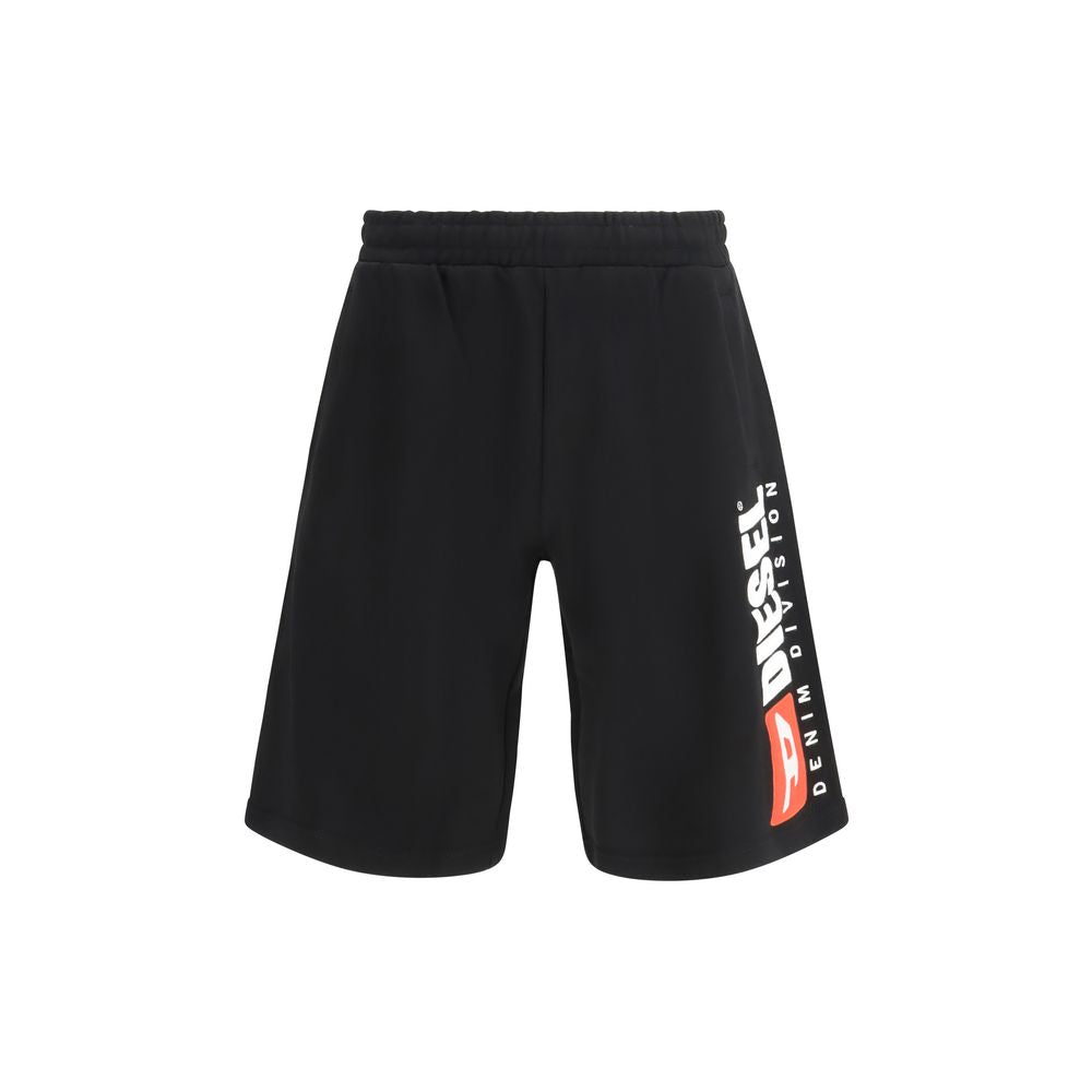 Diesel Black Cotton Bermuda Shorts Diesel