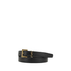 Saint Laurent Black Calf Leather Bos Taurus Regular Belt Saint Laurent
