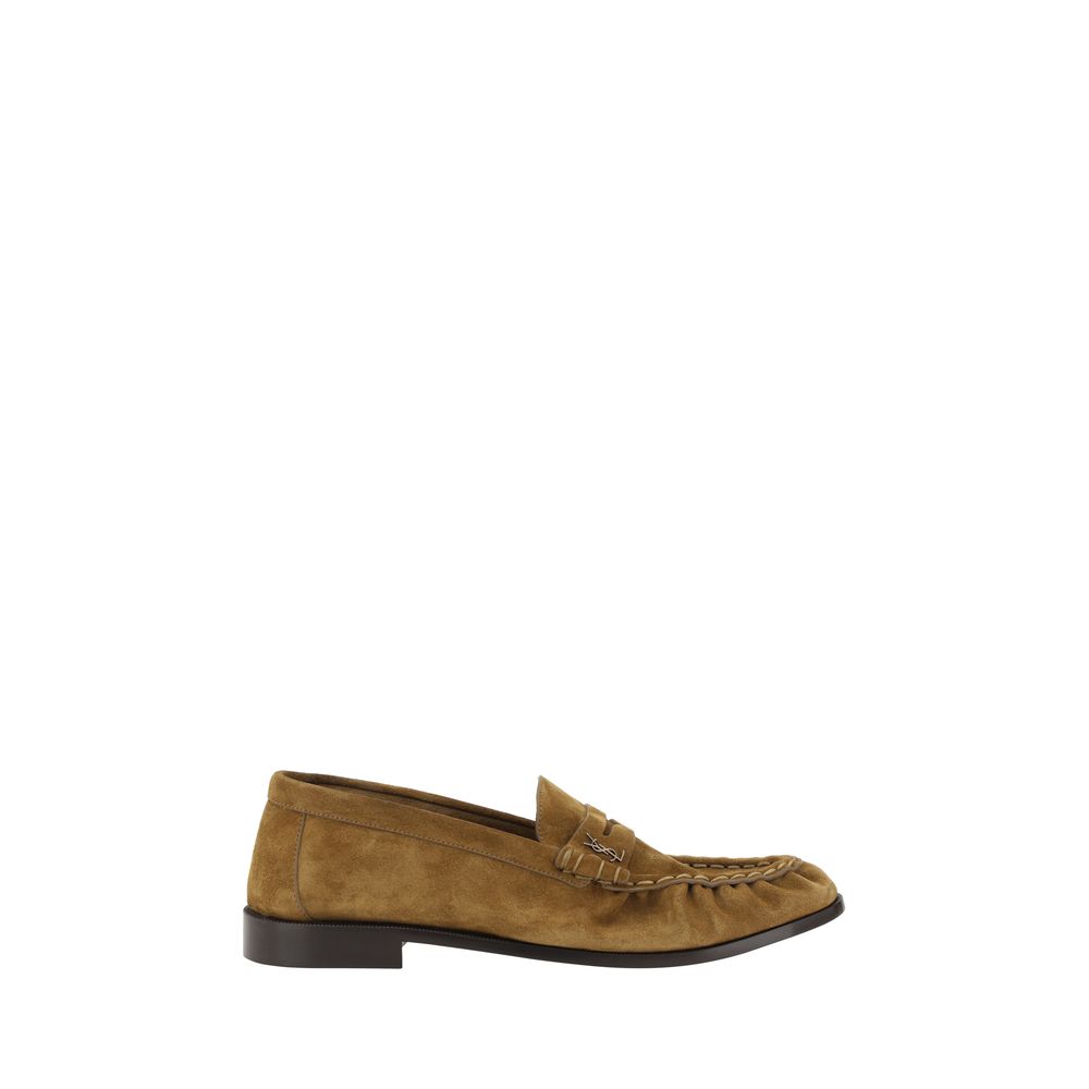 Saint Laurent Brown Calf Leather Bos Taurus Slip-On Loafers Saint Laurent