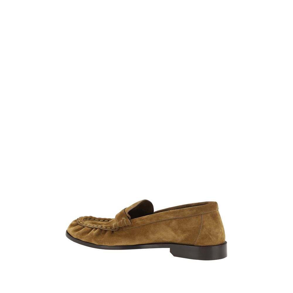 Saint Laurent Brown Calf Leather Bos Taurus Slip-On Loafers Saint Laurent