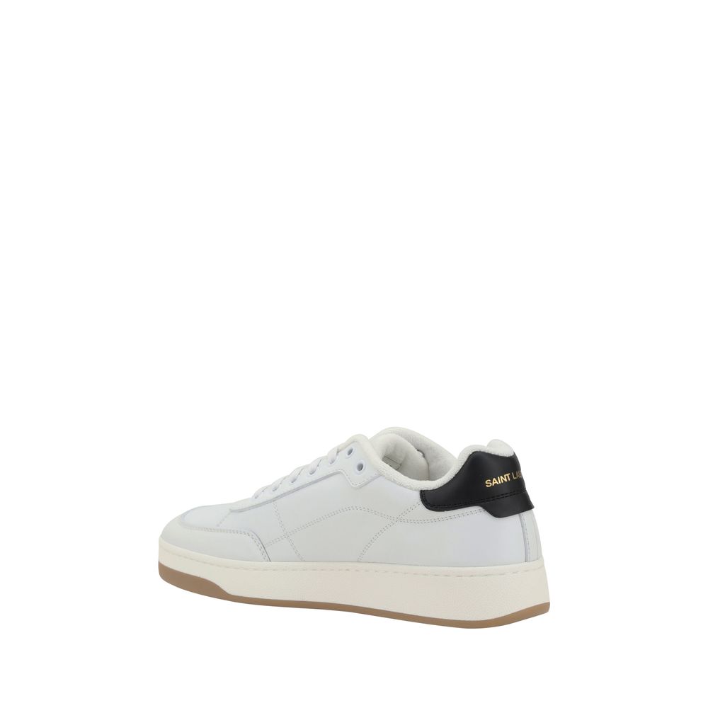 Saint Laurent White Calf Leather Bos Taurus Low Top Sneakers Saint Laurent
