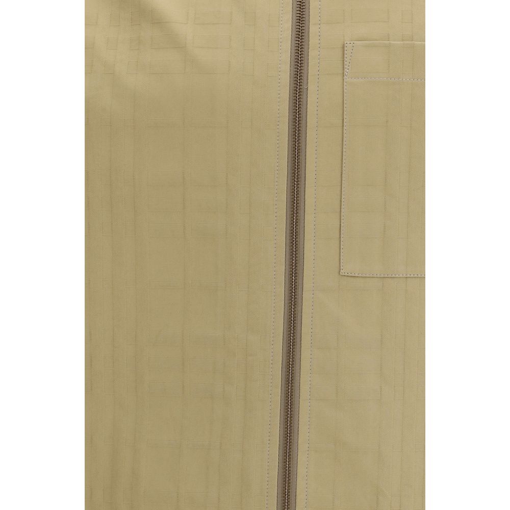 Burberry Beige Cotton Coat Burberry