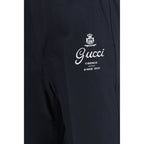 Gucci Blue Cotton Casual Pants Gucci