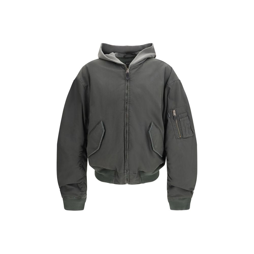 Balenciaga Gray Cotton Bomber Balenciaga