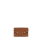 Valentino Garavani Brown Calf Leather Bos Taurus Wallet Valentino Garavani
