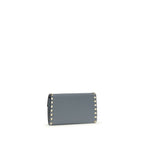 Valentino Garavani Blue Calf Leather Bos Taurus Wallet Valentino Garavani